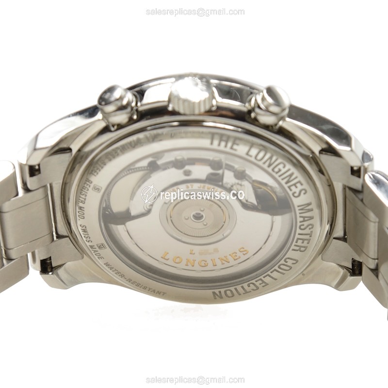 Luxurious Longines Master Replica in Stainless Steel & Black Dial, Automatic Movement Watch - view 4