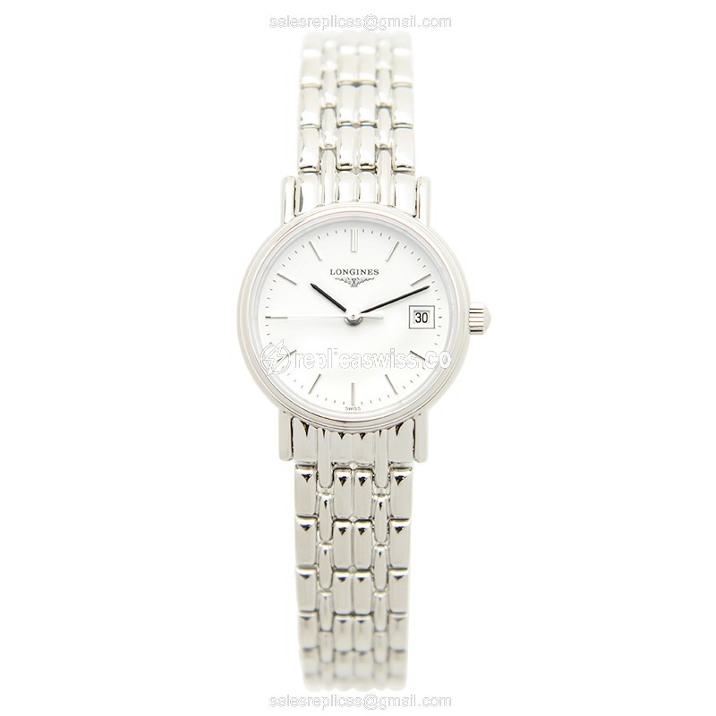 Luxurious Longines Presence Replica, White Dial, Stainless Steel Case & Quartz Movement Watch - view 2