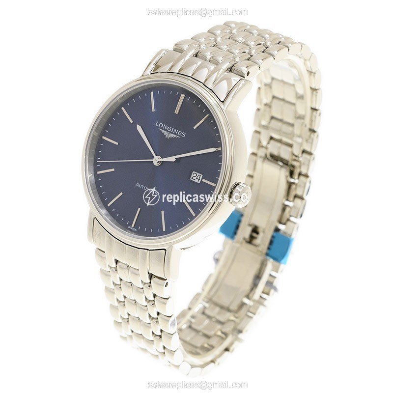Luxurious Longines Presence Replica with Automatic Movement Blue Dial Watch - view 3