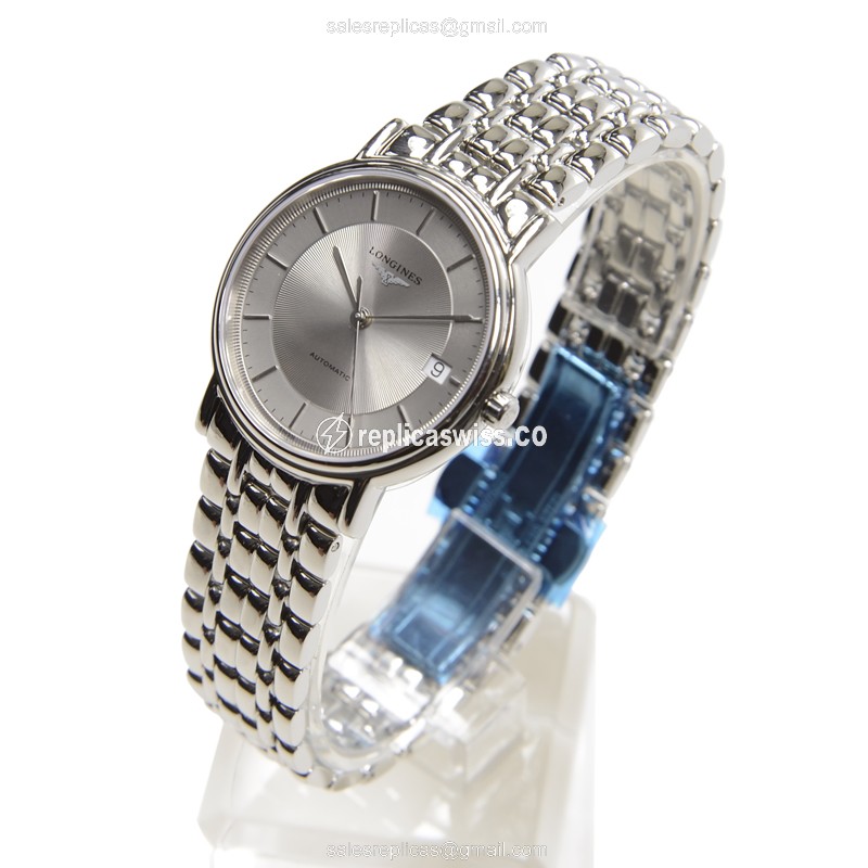 Luxurious Longines Presence Replica with Automatic Movement Stainless Steel Case Watch - view 3