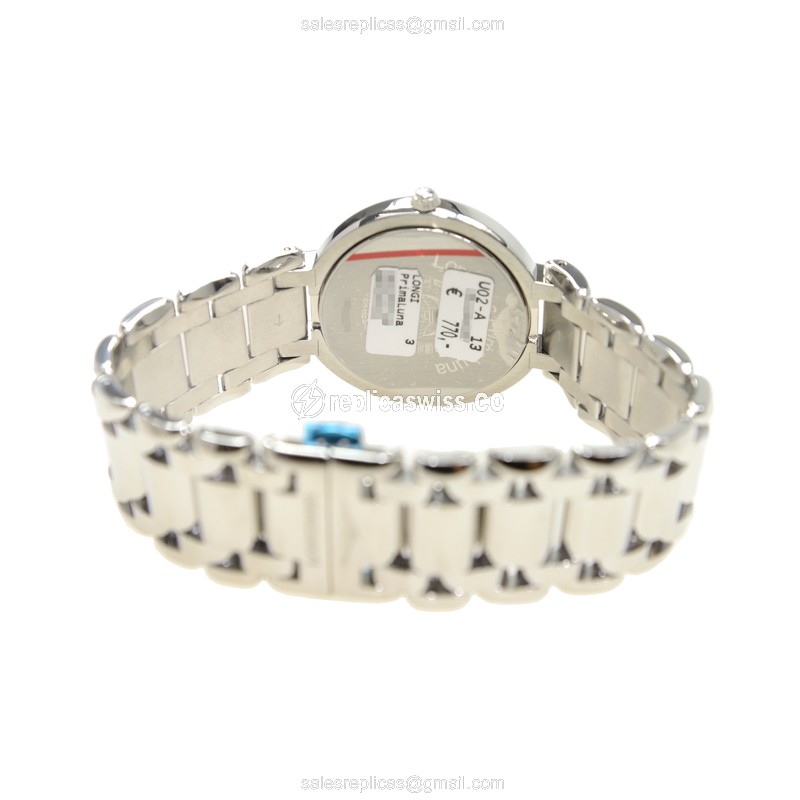 Luxurious Longines Prima Luna Replica in Stainless Steel Case, Silver Dial & Quartz Movement Watch - view 4