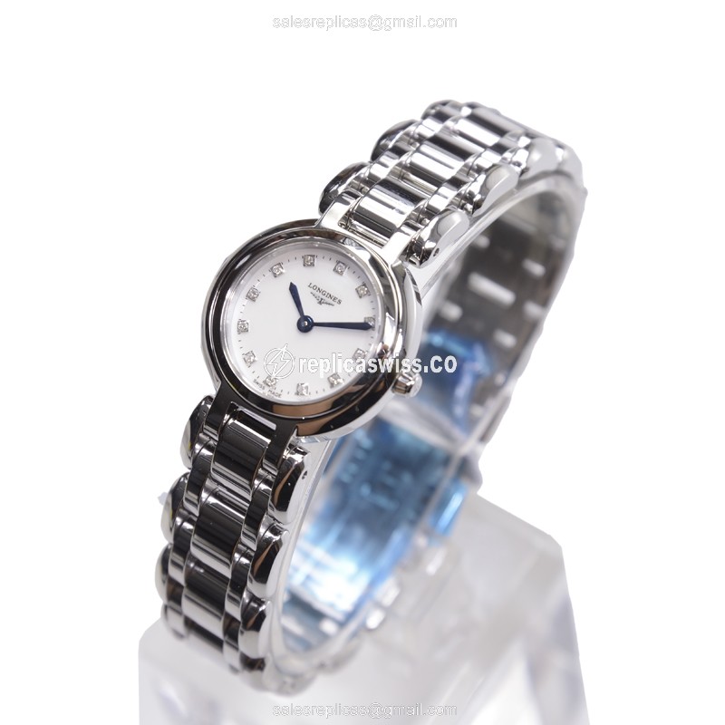 Luxurious Longines Prima Luna Replica in Stainless Steel Case, White Dial, Sapphire Crystal - view 3