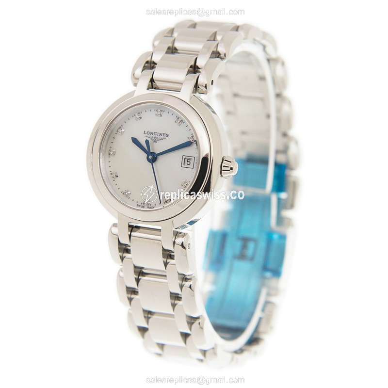 Luxurious Longines Prima Luna Replica in Stainless Steel & White Dial, Automatic Movement Watch - view 3