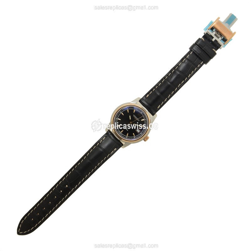 Luxurious Longines Saint Imier L2.563.5.59.3 Replica with Automatic Movement & Polished 18kt Rose - view 2