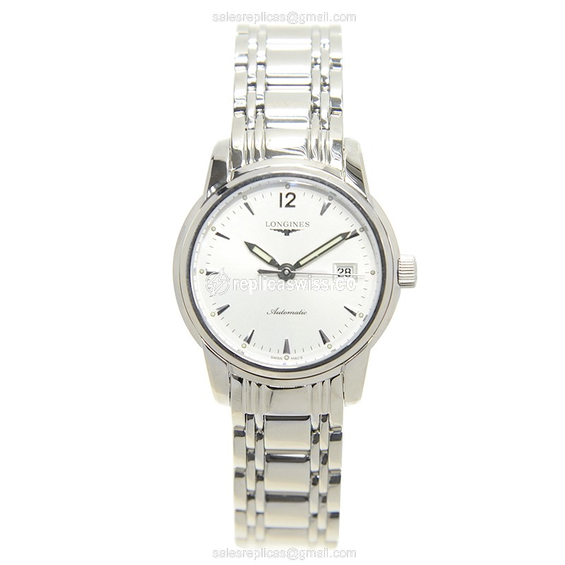 Luxurious Longines Saint Imier Replica, Automatic Movement, Stainless Steel Case & Silver Dial Watch - view 2