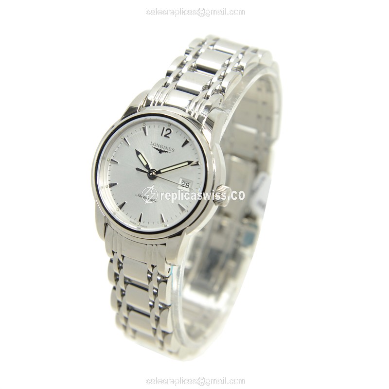 Luxurious Longines Saint Imier Replica, Automatic Movement, Stainless Steel Case & Silver Dial Watch - view 3