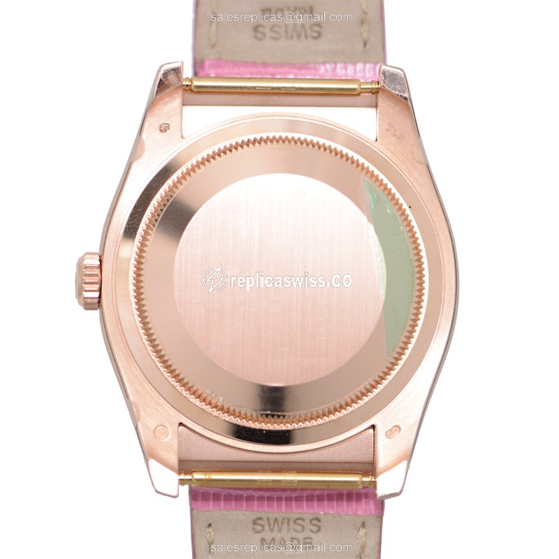 Luxurious Rolex 116135 DATEJUST Replica in 18kt Gold with Automatic Movement Black Dial Watch - view 3