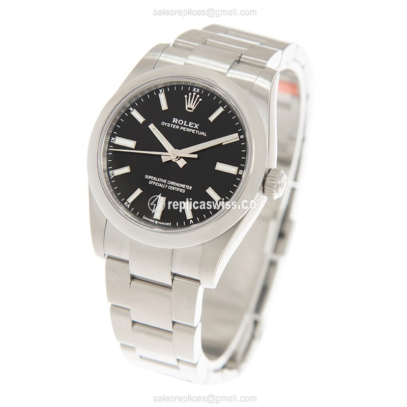 Luxurious Rolex 124200-0002 OYSTER Perpetual Replica with Black Dial Steel Case Watch - view 3