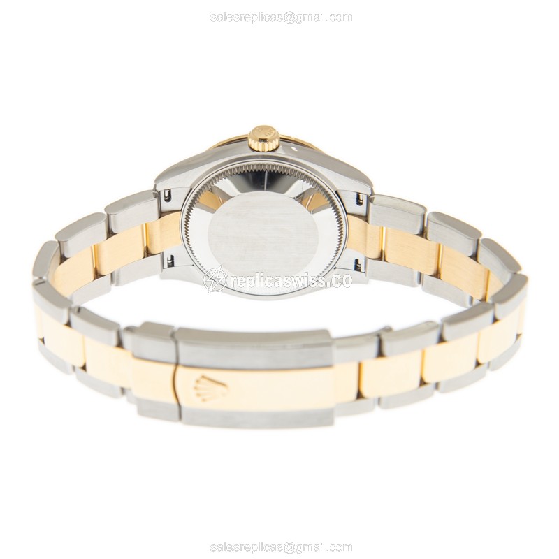 Luxurious Rolex DATEJUST Replica in 18kt Gold & Steel, Automatic Movement & Green Dial Watch - view 4