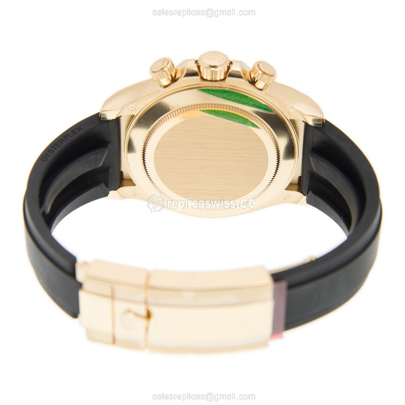 Luxurious Rolex Daytona Replica in 18kt Yellow Gold, Automatic Movement & Black Dial Watch - view 4