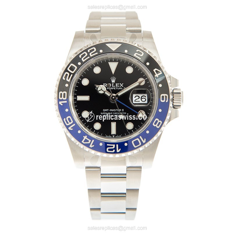 Luxurious Rolex GMT-MASTER II Replica in Stainless Steel, Automatic Movement & Black Dial Watch - view 2