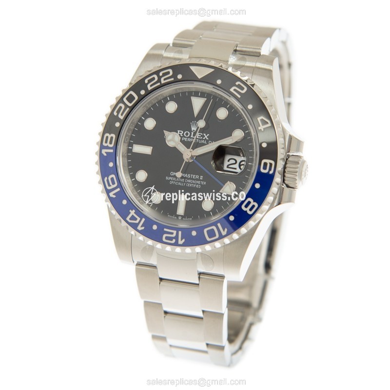 Luxurious Rolex GMT-MASTER II Replica in Stainless Steel, Automatic Movement & Black Dial Watch - view 3