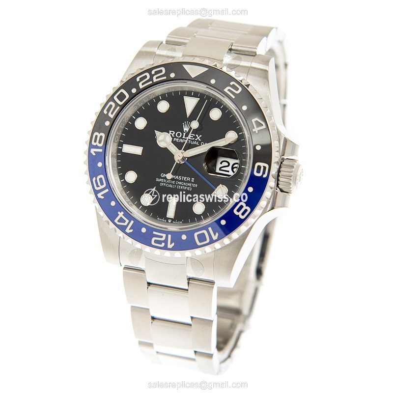 Luxurious Rolex GMT-MASTER II Replica in Stainless Steel, Automatic Movement & Black Dial Watch - view 4