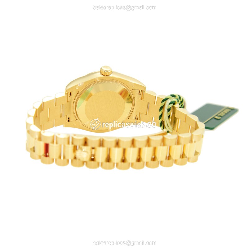 Luxury Gold Dial Lady Datejust Replica Watch, Automatic Movement & Elegant Gold Clasp - view 4
