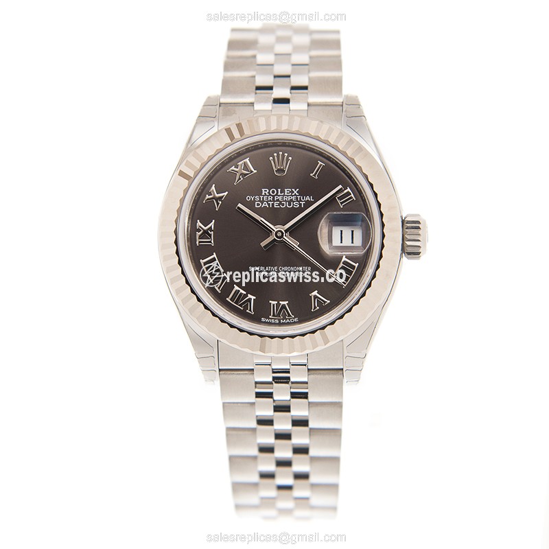Rolex Datejust Replica, 18kt Brown Dial in Steel Case & Automatic Movement Watch - view 2