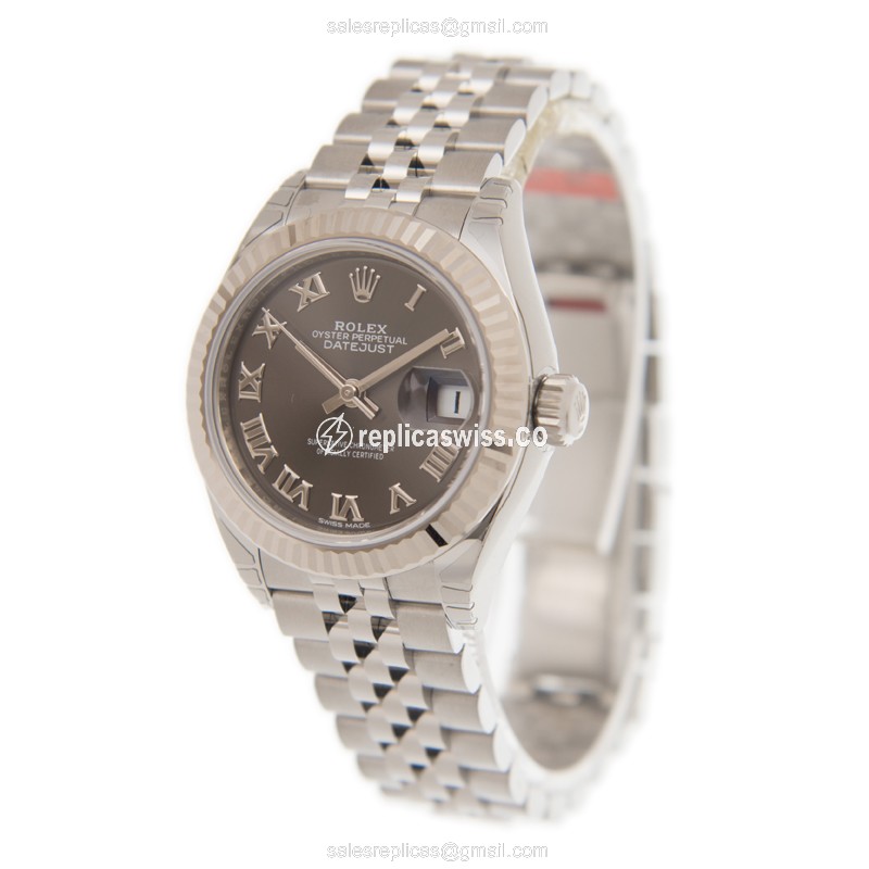 Rolex Datejust Replica, 18kt Brown Dial in Steel Case & Automatic Movement Watch - view 3