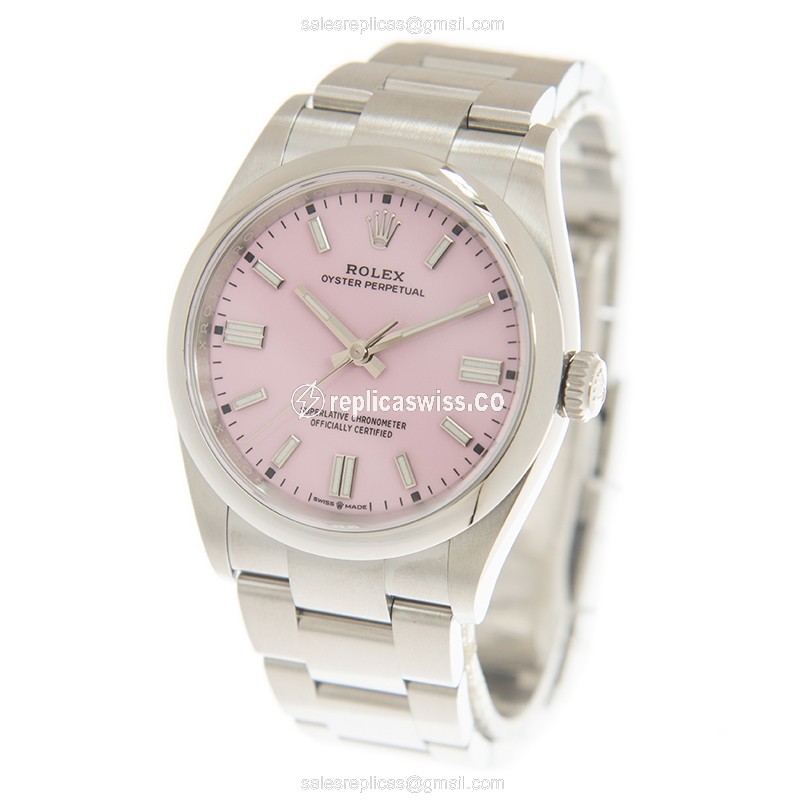 Rolex OYSTER PERPETUAL 126000-0008 Automatic Watch with Pink Dial & Stainless Steel Case - view 3