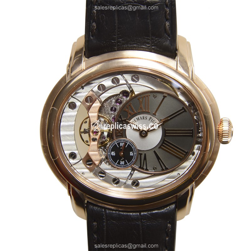 Audemars Piguet 15350OR.OO.D093CR.01 Replica Watch | Automatic, Dark Grey Dial, 18kt Gold Case