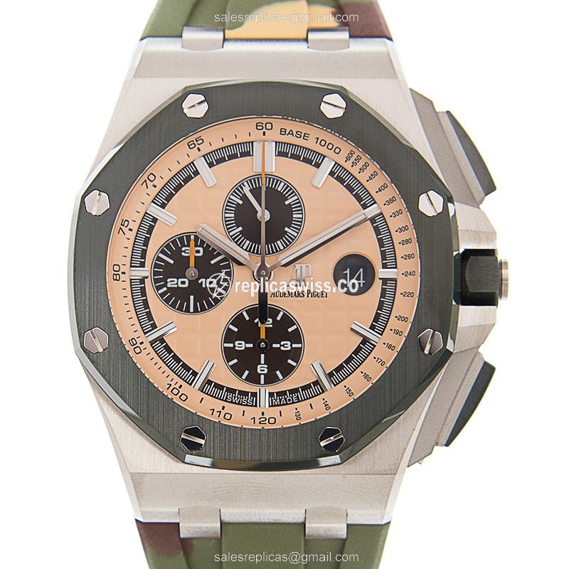 Audemars Piguet Royal Oak Offshore Replica | Automatic Movement, Brown Dial, Stainless Steel Case