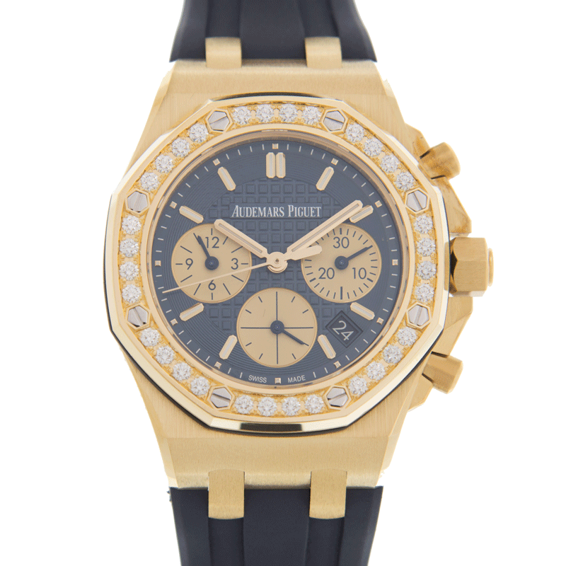 Audemars Piguet ROYAL OAK Offshore Replica in 18kt Gold, Automatic Blue Dial & Sapphire Crystal