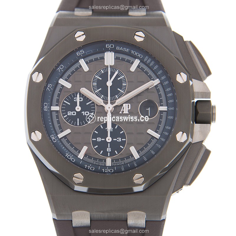 Audemars Piguet Royal Oak Offshore Replica in Ceramic | Automatic Movement, Gray Dial Watch