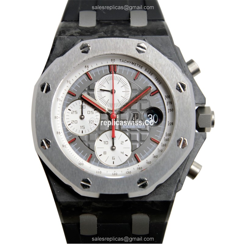 Audemars Piguet Royal Oak Offshore Replica in White Dial & Carbon Case, Automatic Movement Watch