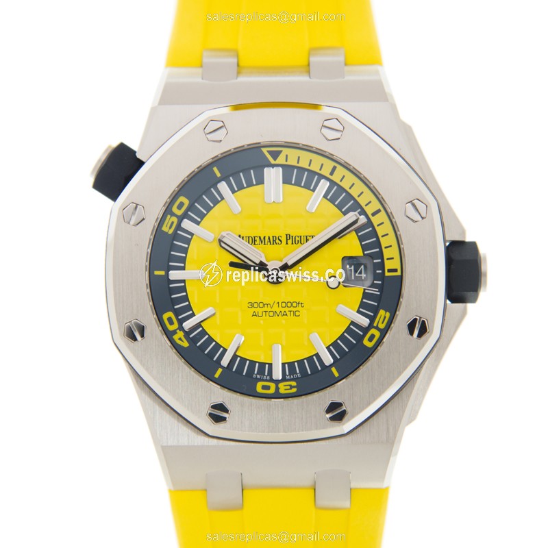 Audemars Piguet Royal Oak Offshore Yellow Dial | Automatic Movement | Stainless Steel Case Watch