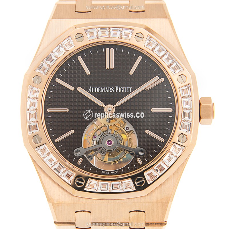Audemars Piguet Royal Oak Replica in 18kt Gold, Brown Dial, Automatic Movement & Gold Bracelet Watch