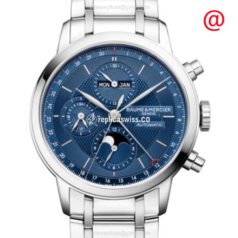 Baume & Mercier CLASSIMA Replica, Automatic Movement, Blue Dial, Stainless Steel Case Watch