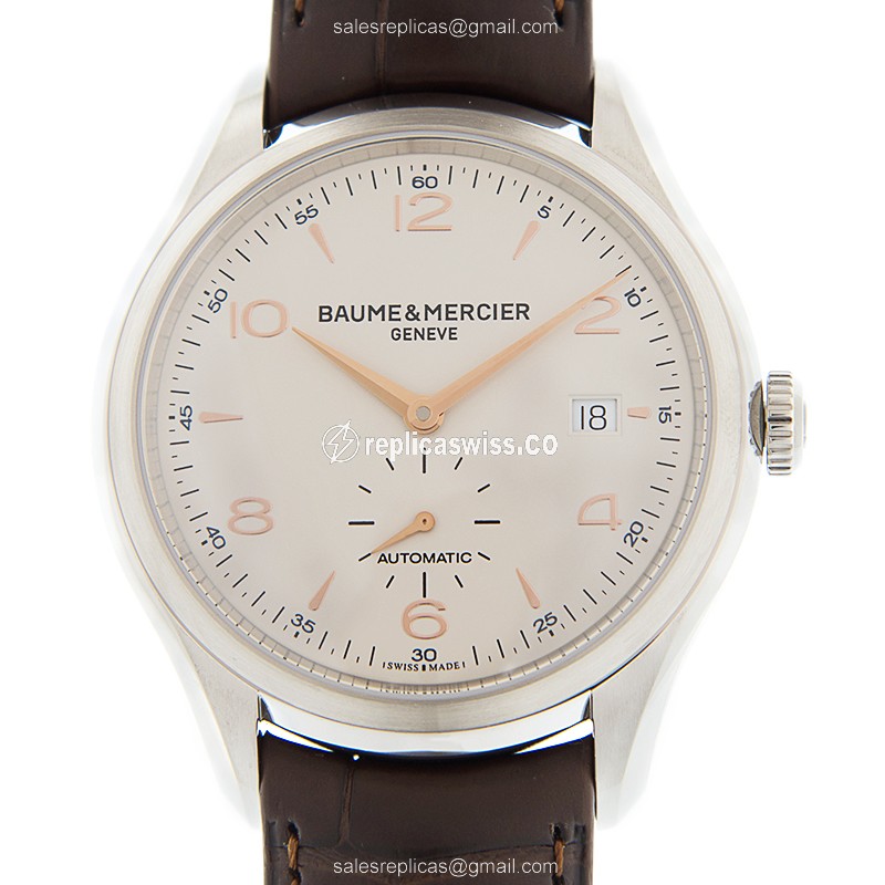 Baume & Mercier M0A10054 CLIFTON Replica in Stainless Steel & Silver Dial, Automatic Movement Watch