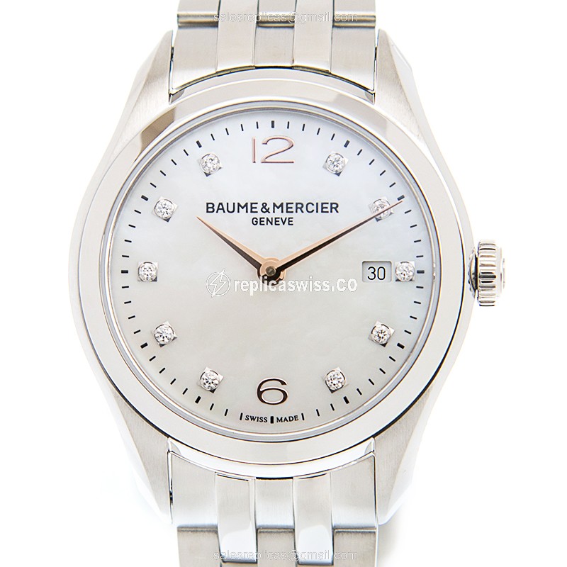 Baume & Mercier M0A10176 CLIFTON: Precision Quartz, Exquisite White Dial Replica Watch