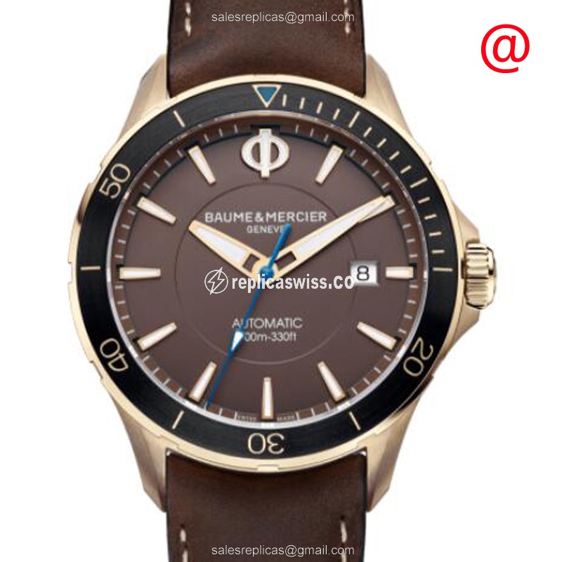 Baume & Mercier M0A10501 CLIFTON | Automatic | Bronze Case | Brown Dial | Genuine Crystal Watch