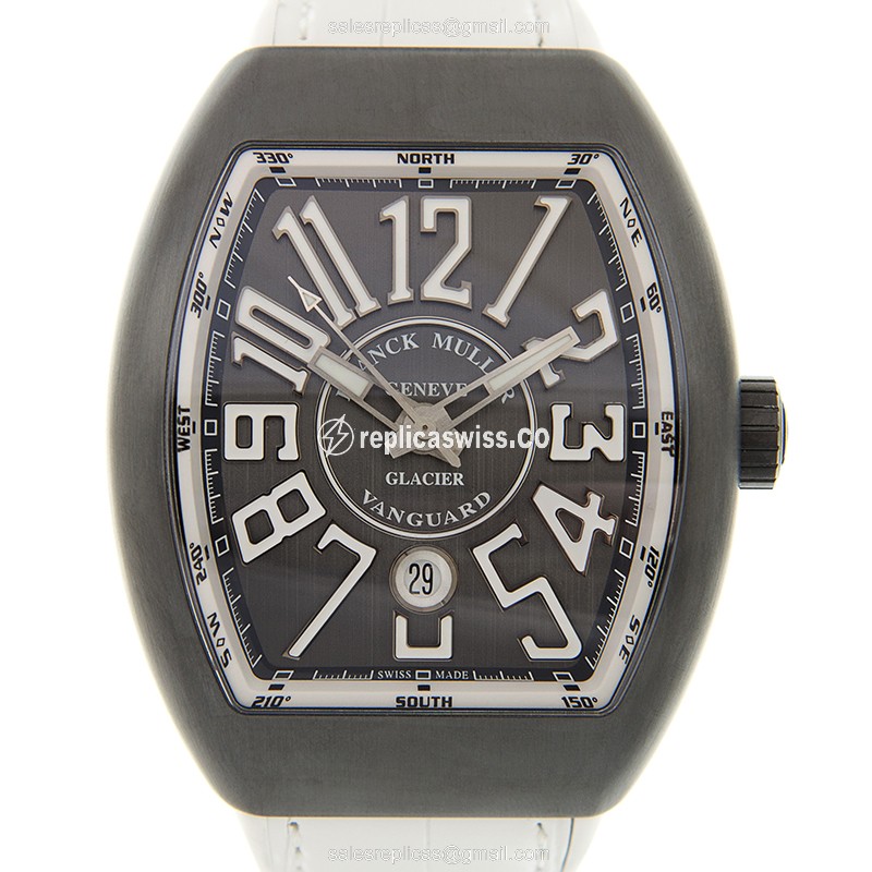 Black Alligator Strap Franck Muller V45 Glacier Titanium Automatic Replica Watch | Sapphire Crystal