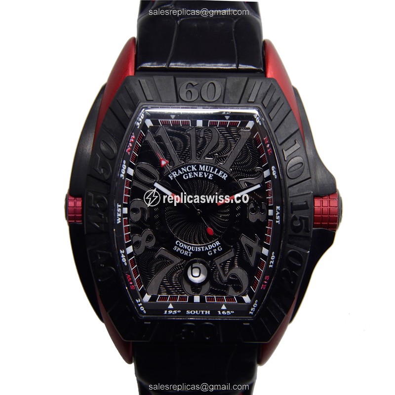 Black Dial Titan replica Franck Muller Conquistador GP ERG Watch, Automatic Movement, Genuine
