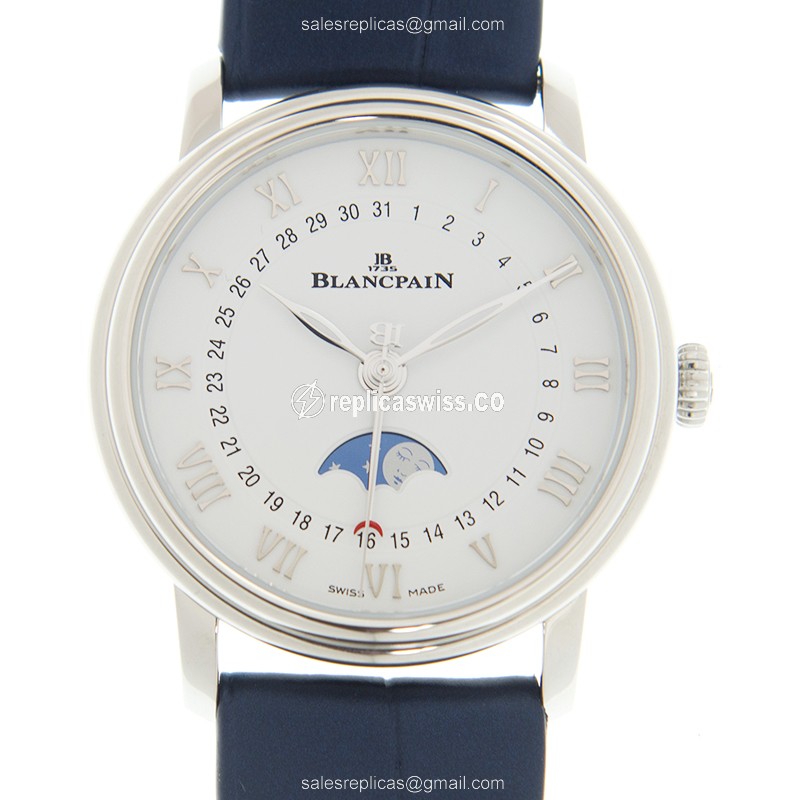 Blancpain Classic 6126-1127-55B Replica, Automatic Movement, Stainless Steel Case, Diamond Bezels
