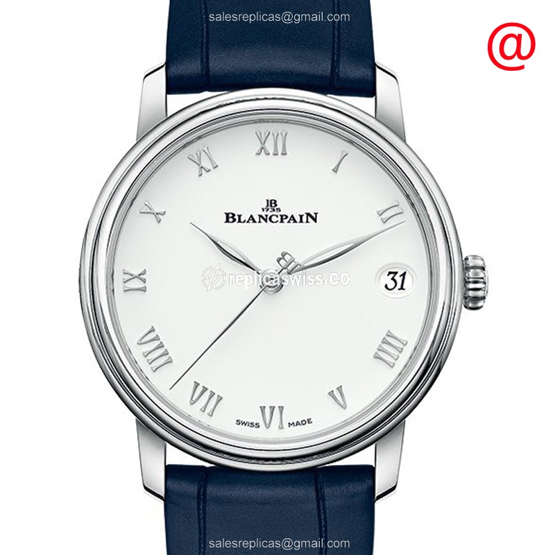 Blancpain Villeret 6127-1127-55B Replica in Stainless Steel with Automatic Movement & White Dial