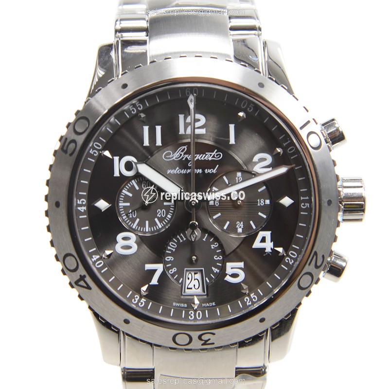 Breguet 3810ST/92/SZ9 Replica Watch | Automatic Movement, Dark Grey Dial, Stainless Steel Case