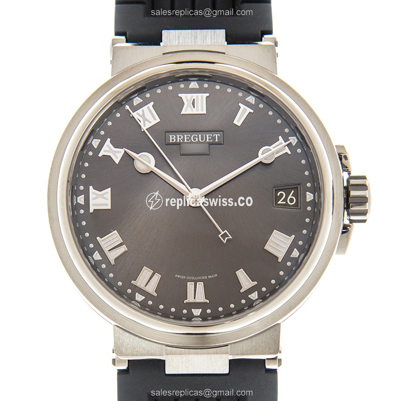 Breguet 5517TI/G2/5ZU Marine Timepiece | Automatic Movement | Titanium Case | Gray Dial Watch