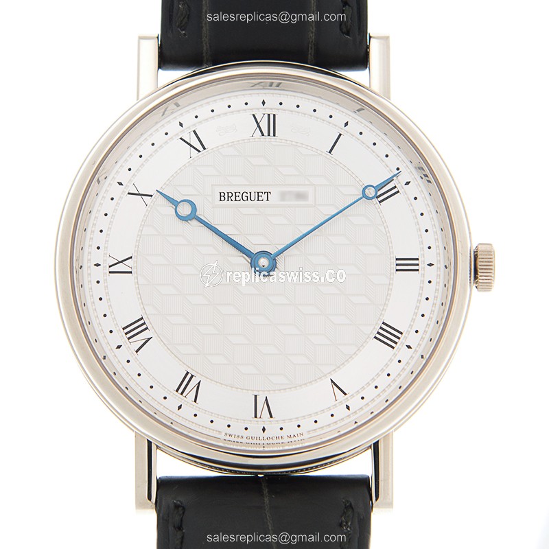 Breguet 5967BB/11/9W6 Classic Manual Wind in 18kt Gold, Silver Dial & Black Alligator Strap Watch