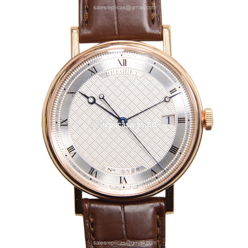 Breguet Classic 5177BR/12/9V6 Replica in 18kt Gold, Automatic Movement & Silver Dial Watch