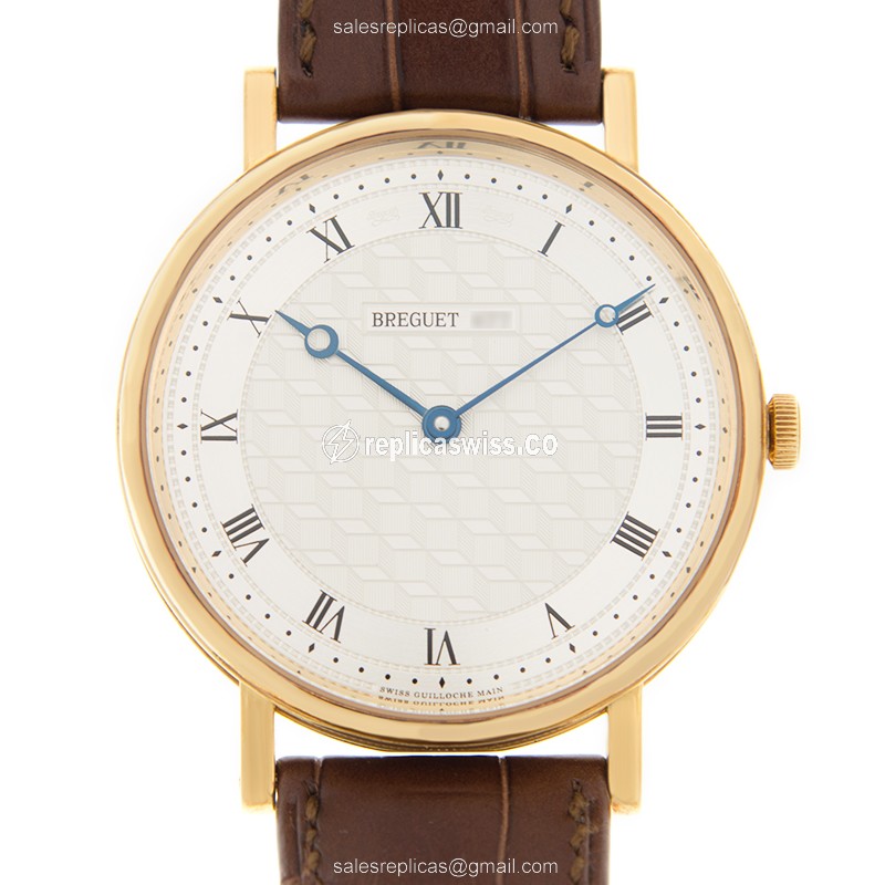 Breguet Classic 5967BA/11/9W6 – Silver Dial, Automatic, 18kt Gold Case, Alligator Strap Watch