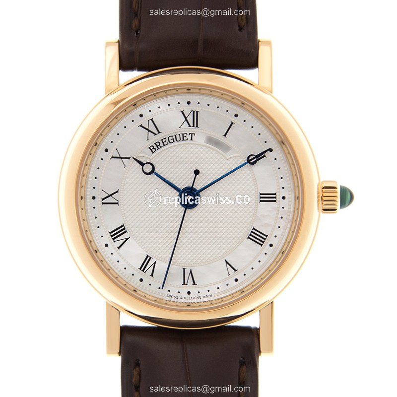 Breguet Classique 8067BA/52/964 Replica, Automatic, 18kt Gold Case, White Dial Watch