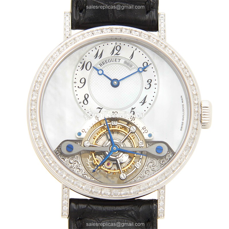 Breguet Classique Grandes Complications Manual Wind Replica in 18kt White Gold with Silver Dial and
