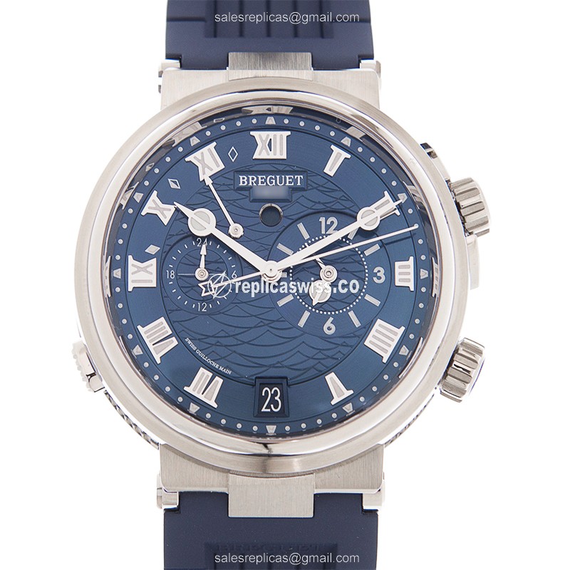 Breguet Marine 5547BB/Y2/5ZU: Blue Dial Steel Case Automatic Replica Watch