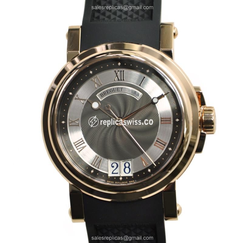 Breguet Marine 5817BR/Z2/5V8 Replica, Automatic Movement, 18kt Rose Gold Case, Dark Grey Dial Watch