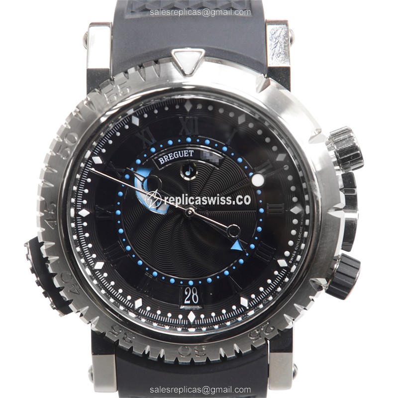 Breguet Marine 5847BB/92/5ZV Replica in 18kt Gold with Black Dial Automatic Movement Watch