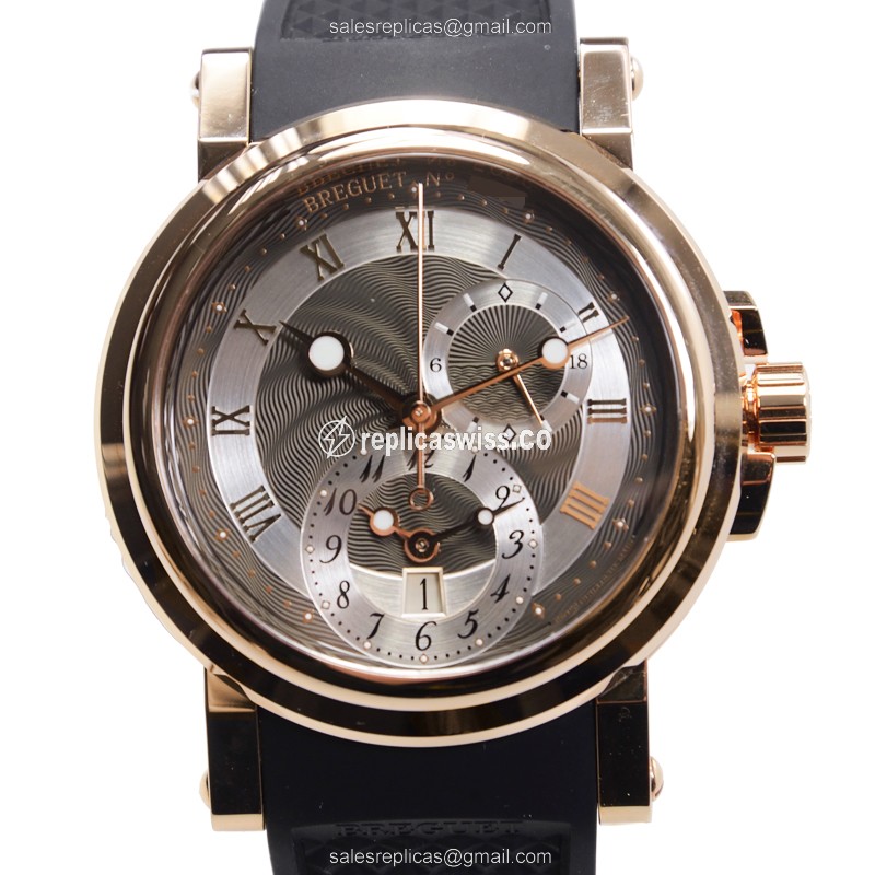 Breguet Marine 5857BR/Z2/5ZU Replica in 18kt Gold, Automatic Movement & Dark Grey Dial Watch