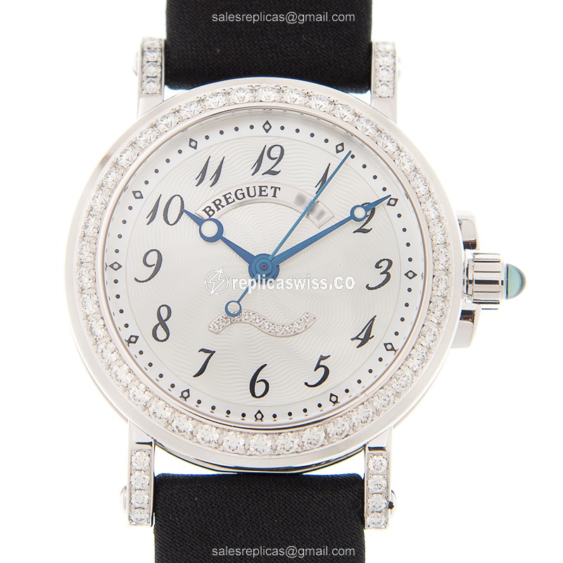 Breguet Marine 8818 Replica, Automatic Movement, 18kt White Gold Case, White Dial Watch