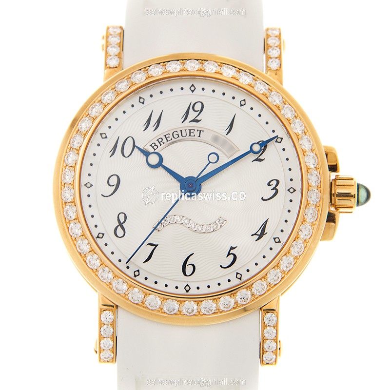 Breguet Marine 8818BA/59/564/DD00 Replica in 18kt Gold, Automatic Movement, White Dial Watch