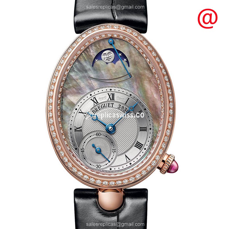 Breguet Reine De Naples Replica in 18kt Rose Gold, Automatic Movement, Silver Dial Watch